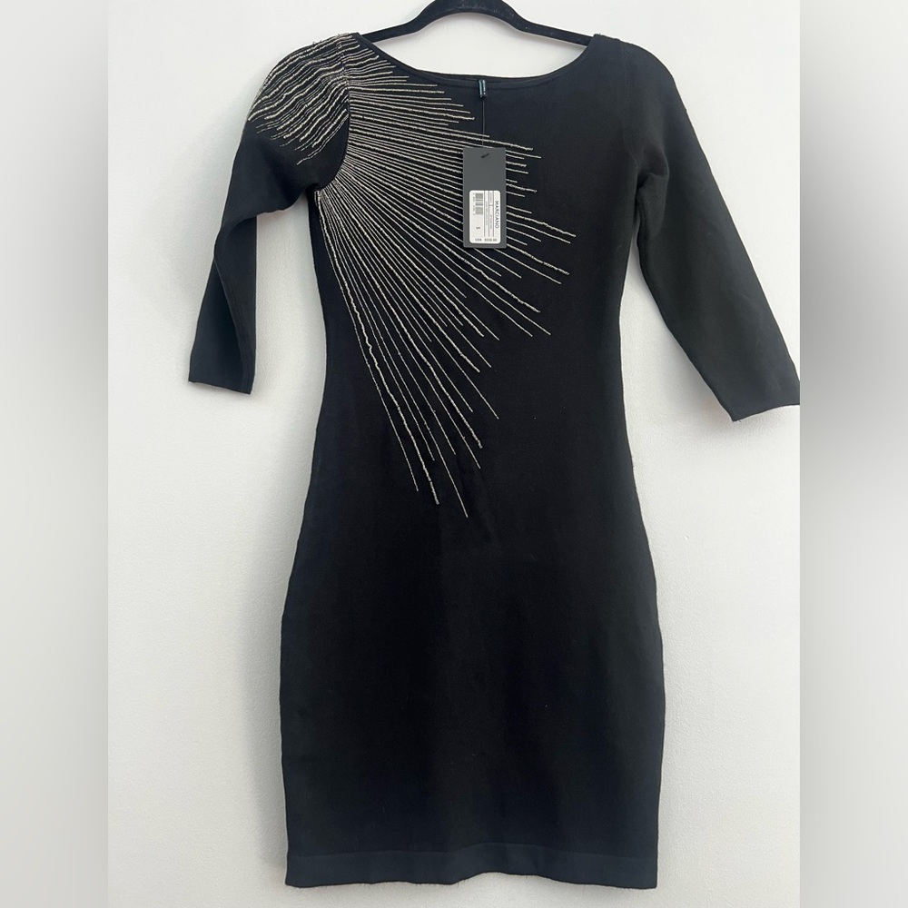 Marciano Black Dress with Silver Detailing
